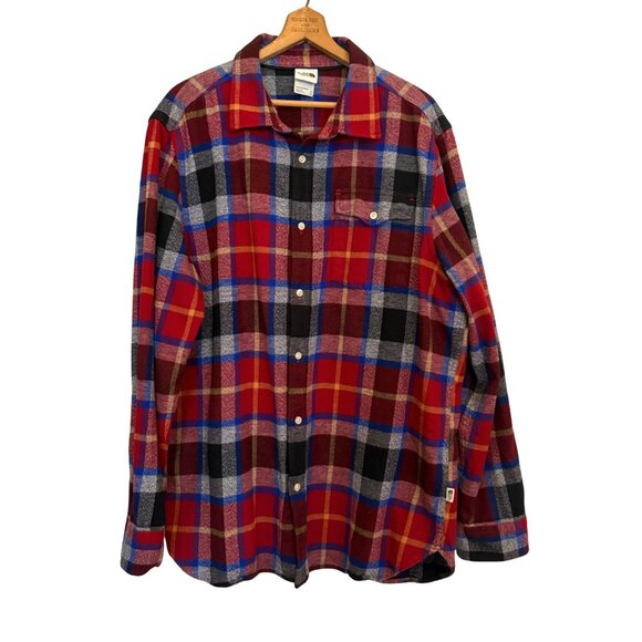 The North Face Men’s XL Red & Black Plaid Flannel Arroyo Shacket Shirt Jacket - Picture 3 of 10